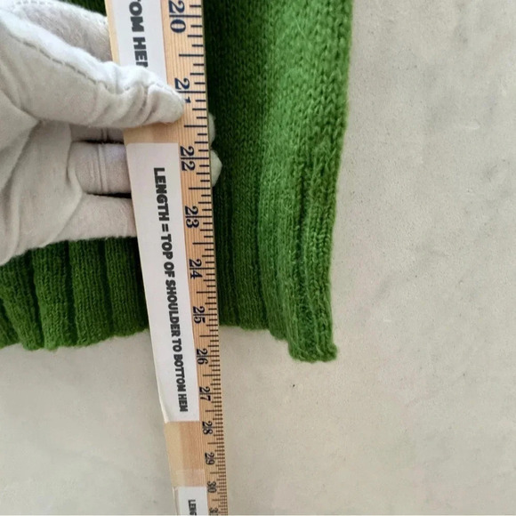 Paul Frank || Wool Blend Scoop Neck Sweater Top Green XS - Picture 6 of 8